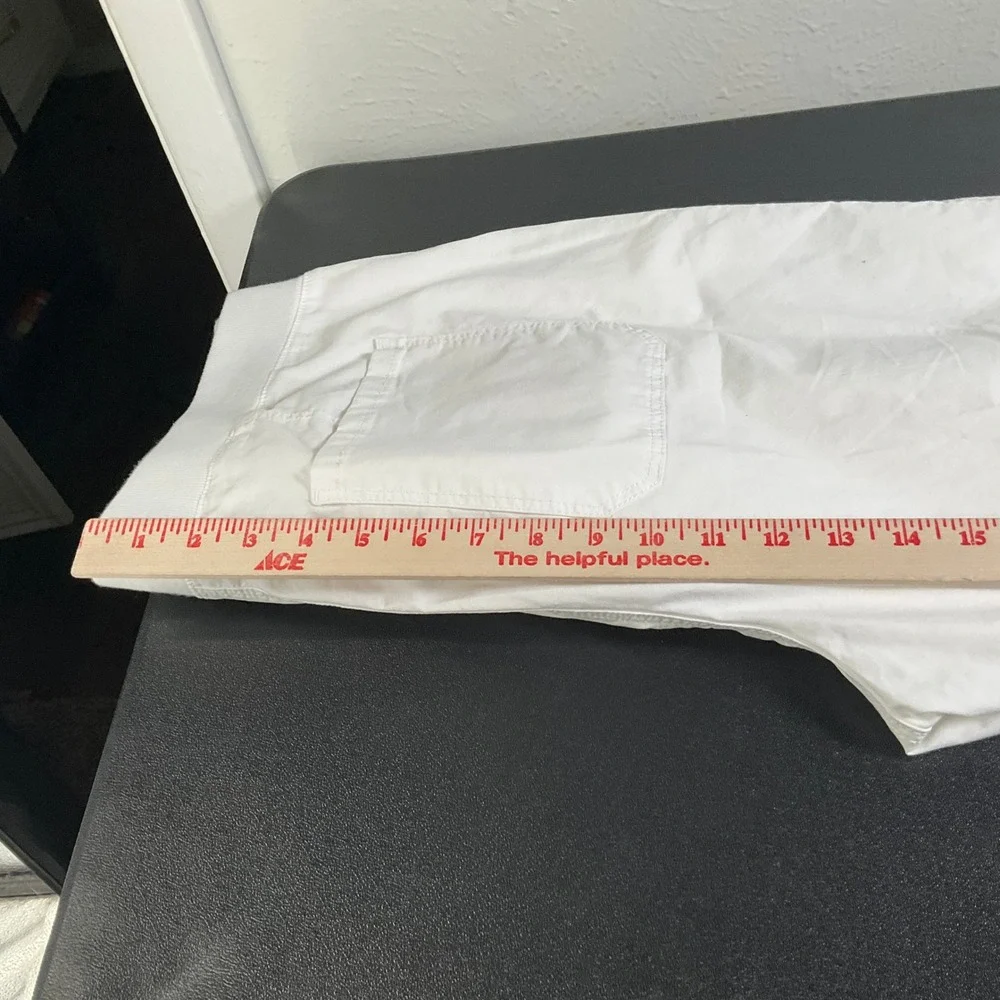 Chicos Women's‎ White Pants Size 2 (US L) Cropped Eyelet Details Vacation Cruise - Picture 11 of 13